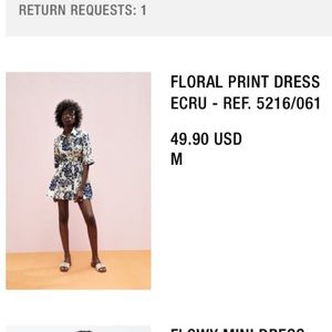 Zara floral dress